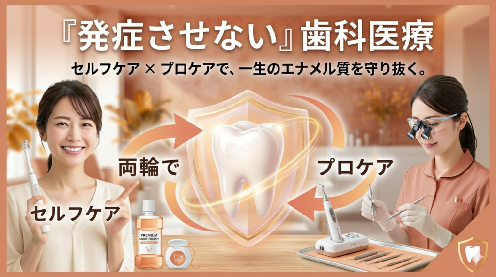 歯の治療は「小さな外科手術」。  だからこそ私たちが目指す「発症させない」歯科医療